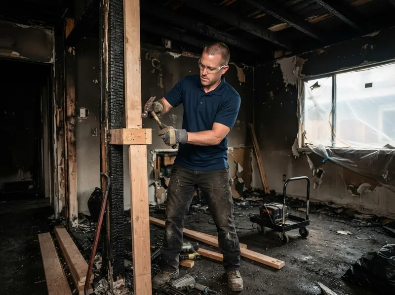 Structural Fire Damage Cleaning and Shoring in los angeles, CA